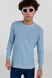 Men's Knitted Plain Crew Neck Sweater