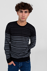 Men's Striped Crew Neck Sweater